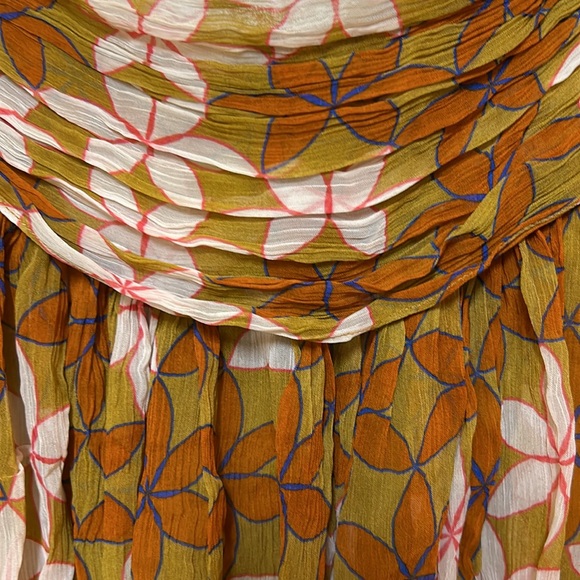 Anthropologie Guapa Orange Mot boho lined skirt nwt - Picture 7 of 16